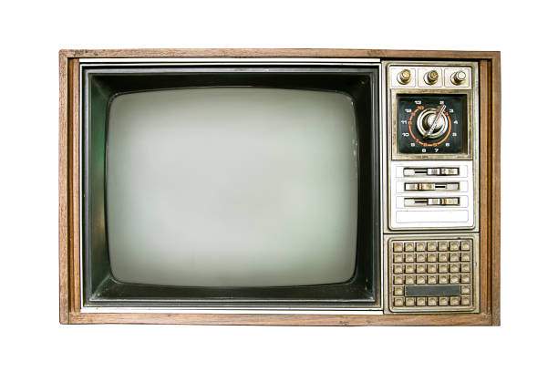 istock The old TV on the isolated white background 695338696