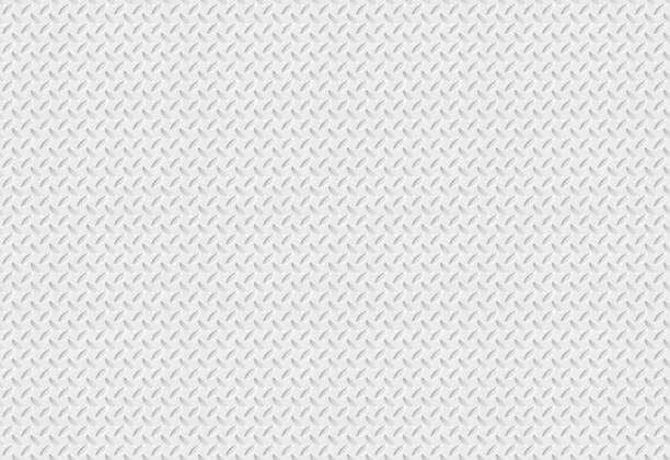 istock Heavy large white diamond steel plate useful as a background 695343630
