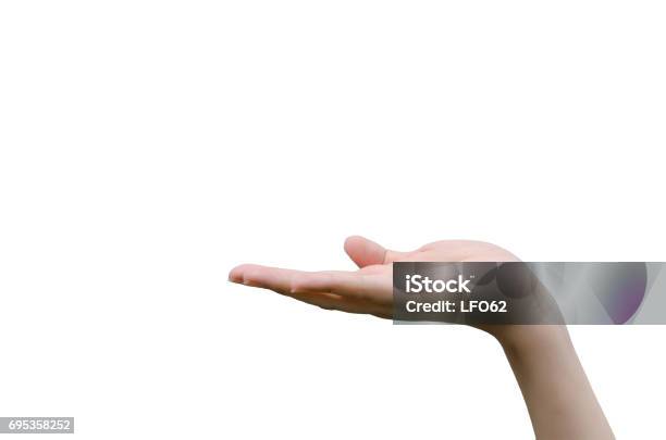 Womans Hand Auf Weißem Hintergrund Stockfoto und mehr Bilder von Eine Frau allein - Eine Frau allein, Eine Person, Erwachsene Person