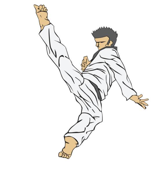 2,900+ Karate Kick Man Stock Illustrations, Royalty-Free Vector ...