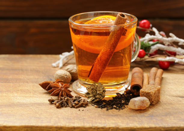 istock Spices for winter tea - cinnamon, anise, cloves 695368916