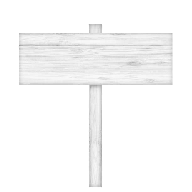 istock Wooden sign isolated on white background 695371610
