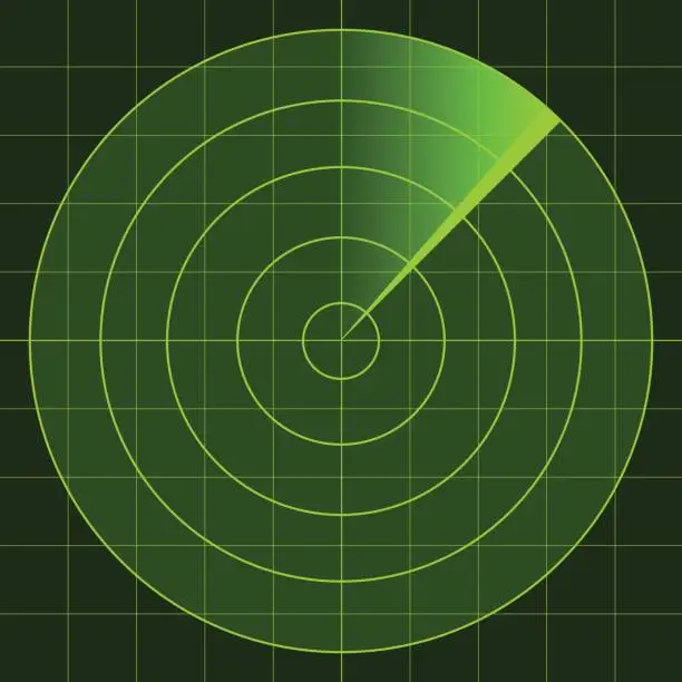 Vector illustration of vector radar screen