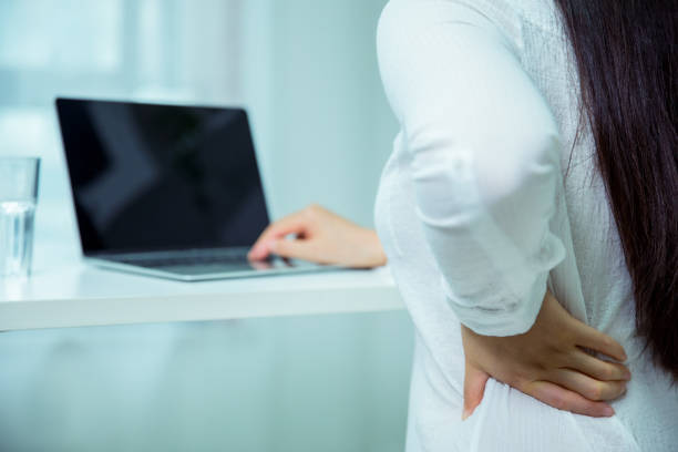 istock Businesswoman having backpain 695372080