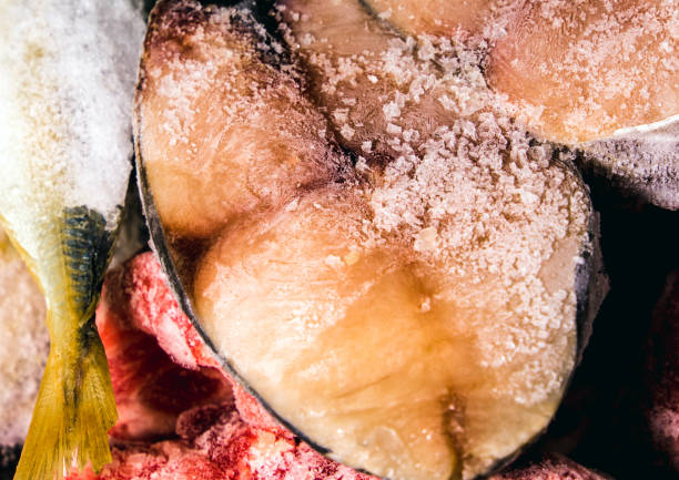 Mackerel pieces, Fish and pork be frozen