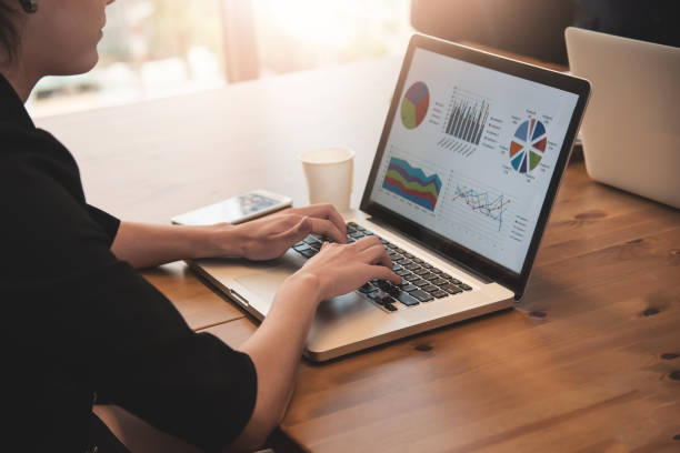 istock Businesswoman using laptop for her work at the office. 695373118
