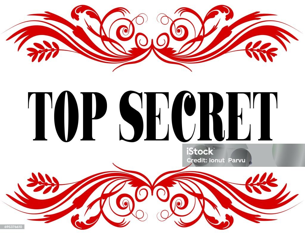 Secret Message Frame Top Secret Red Floral Text Frame Stock Illustration - Download Image ...