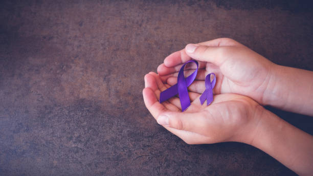hands holding Purple ribbons,toning copy space background, Alzheimer's disease, Pancreatic cancer, Epilepsy awareness, Hodgkin's Lymphoma awareness, panoramic banner hands holding Purple ribbons,toning copy space background, Alzheimer's disease, Pancreatic cancer, Epilepsy awareness, Hodgkin's Lymphoma awareness, panoramic banner animal digestive system stock pictures, royalty-free photos & images