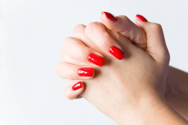 istock Female hands are folded with a 