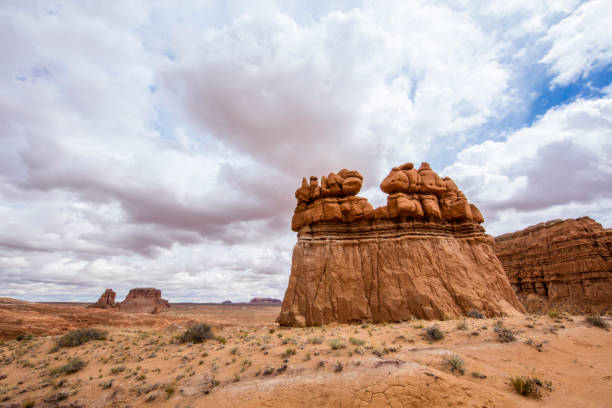 istock Boulders on rock formations against sky 695397548