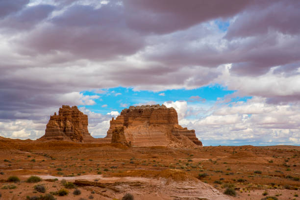 istock Rock formations at national park against sky 695398074