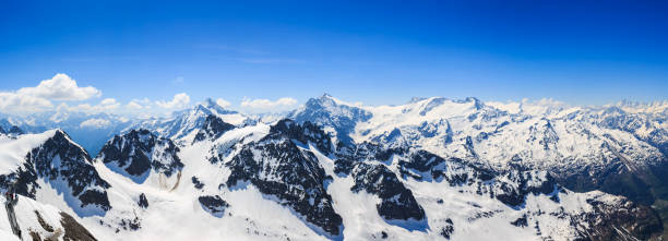 istock Panorama of the snow mountain range mountain range from the Titlis. 695401922