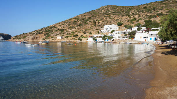 Photo of picturesque island of Sifnos with clear water beaches, Cyclades stock photo