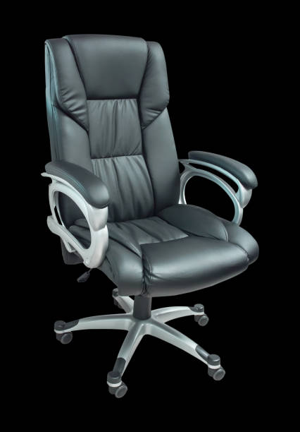 istock office chair on black background 695411140