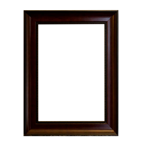 istock The wooden frame isolated on white background. 695416206