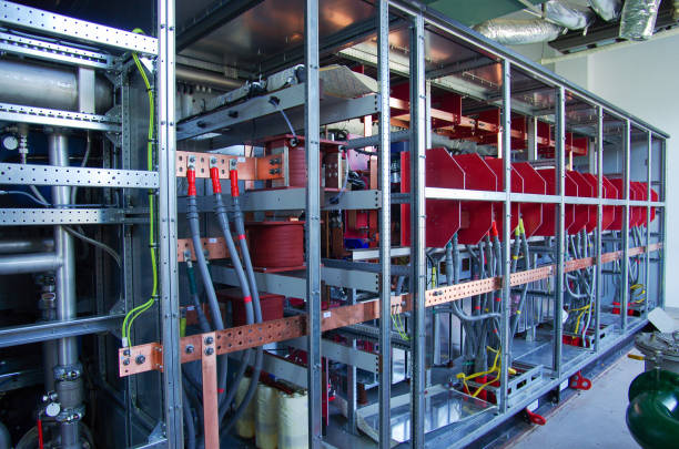 istock Electric voltage control room of a plant 695420432