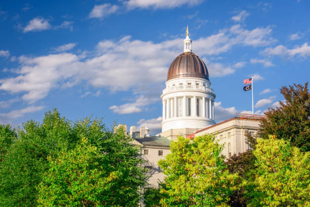 Maine State House The Maine State House in Augusta, Maine, USA. maine stock pictures, royalty-free photos & images