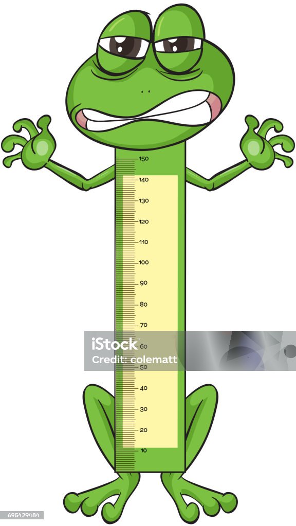 Frog Measurement Height Measurement Chart With Frog In Background Stock Illustration ...