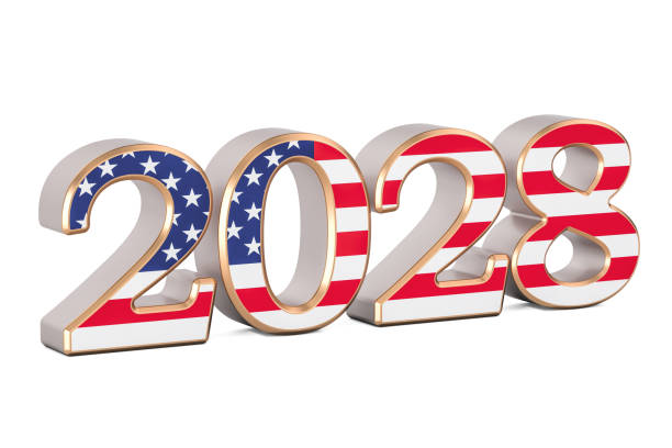 istock 2028 with flag of USA concept, 3D rendering 695429686