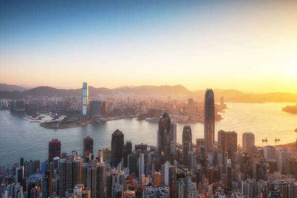 istock Victoria peak. Hong Kong skyline 695449178
