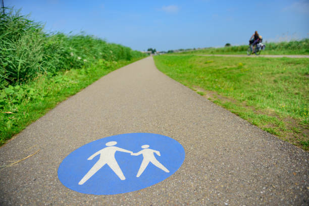 istock Walk path and bike lane 695455274