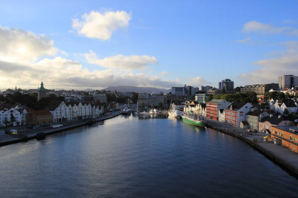 istock Port of Stavanger view from the ocean 695476842