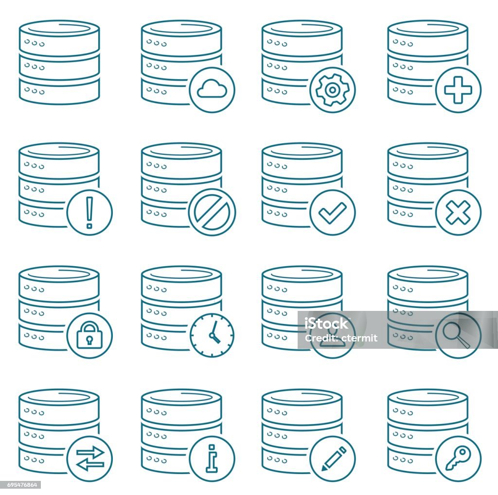 Database Stock Illustration - Download Image Now - Alarm, Backup, Busy ...