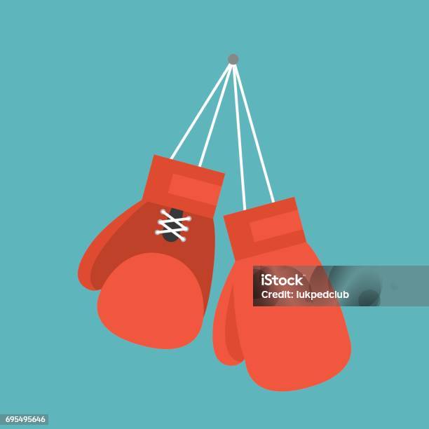 Gants De Boxe Rouges Vecteurs libres de droits et plus d'images vectorielles de Gant de boxe - Gant de boxe, Boxe - Sport, Illustration