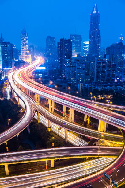 istock Shanghai Highway at Night,China 695519894