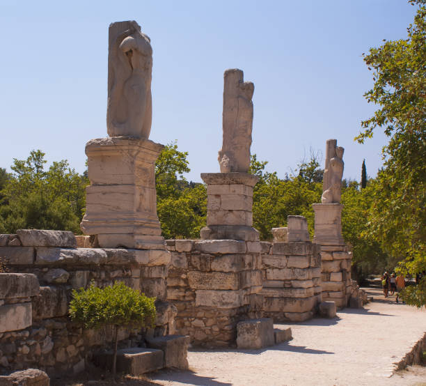 ancient Greek statues in Athens