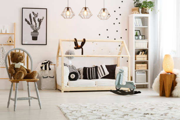 istock Bed in the room 695527858