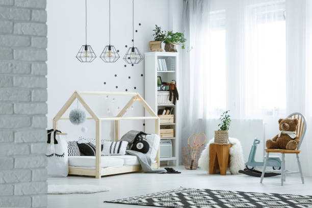 istock Baby room in loft 695527886
