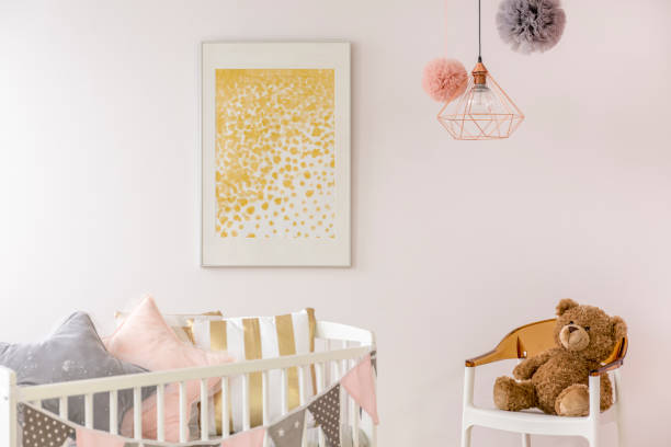 istock Baby nursery trendy minimalist poster 695533930