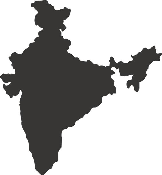 흰색 바탕에 인도 영토 - india stock illustrations