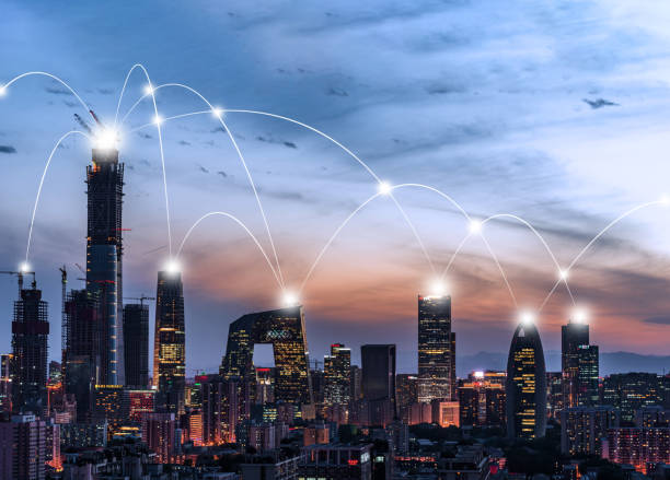 istock City Network of Beijing CBD 695539052