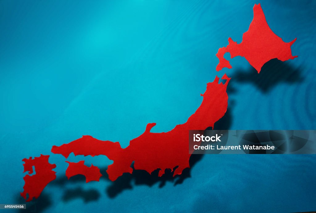 Japan four large island on the water This is a symbolic photo of Japan. Authority Stock Photo