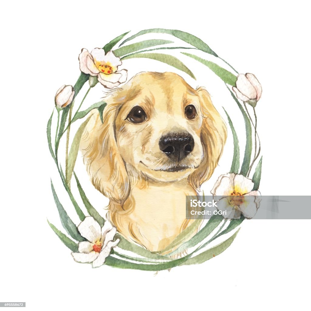 Cute Cartoon Dog And Flowers Stock Illustration - Download Image Now - Dog, Flower, Watercolor Painting - iStock Cute Cartoon Dog And Flowers Stock Illustration - Download Image Now - Dog, Flower, Watercolor Painting - iStock