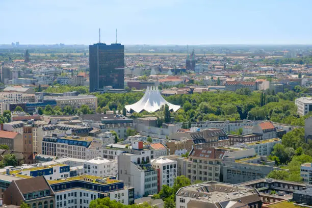 Aerial view of Berlin, Kreuberg - Berlin skyline from above
