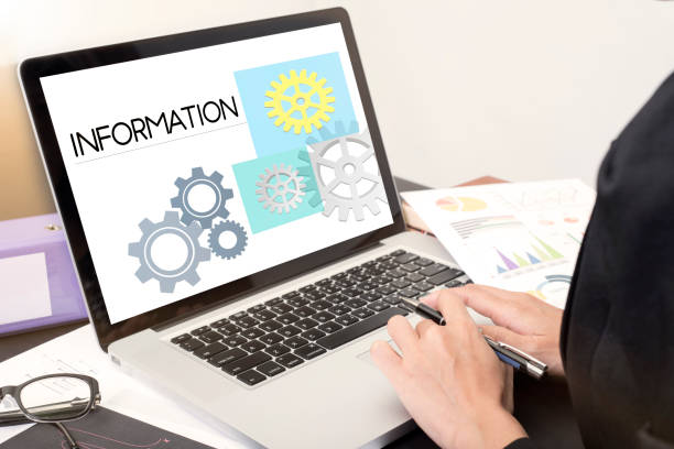 istock business hand typing on computer keyboard with information homepage on screen browsing website web page concept. 695570008