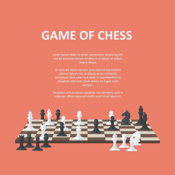 체스판에 조각 교 판 배너 - black hobbies chess knight chess stock illustrations