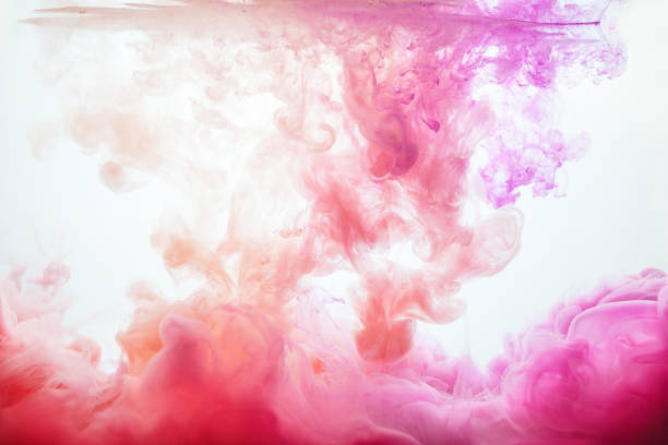 Flow of colorful paint