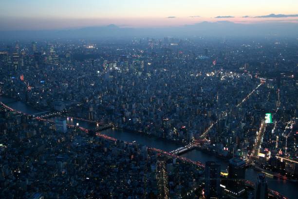 istock Tokyo cityscape at sunset 695576706