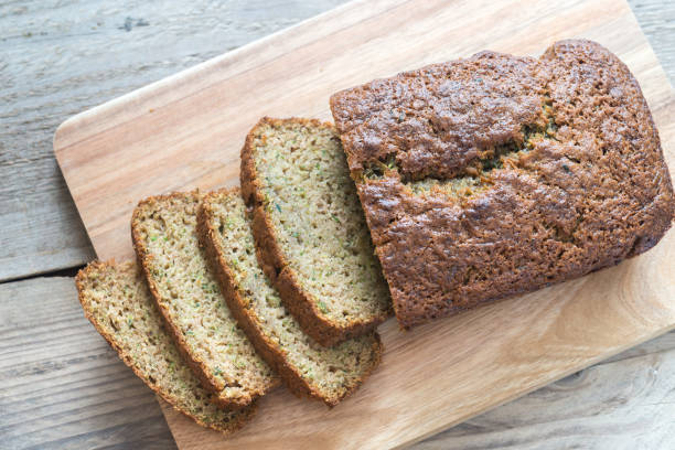 istock Zucchini bread on the wooden board 695578140