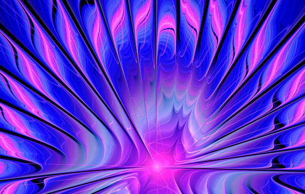istock Abstract illustration of a fractal pattern on black background 695586392