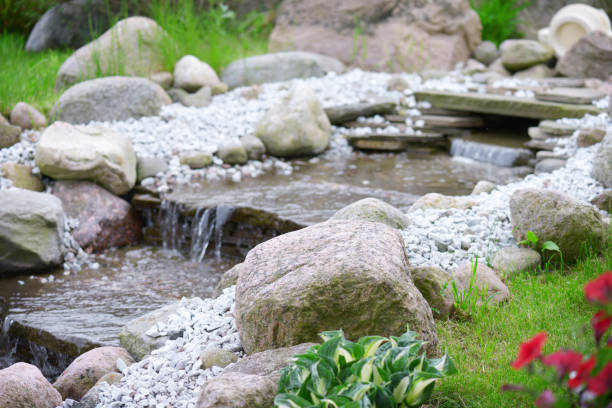 istock Creek in the garden 695595940