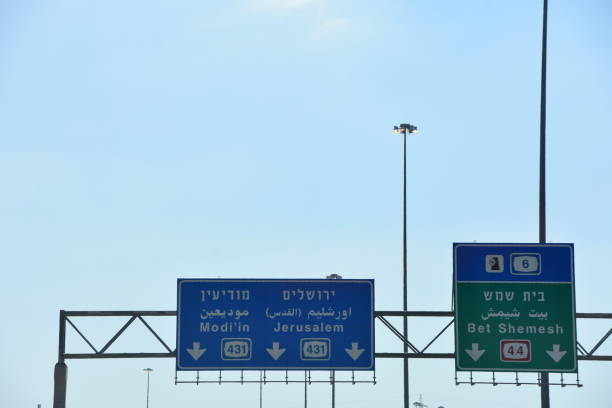 istock Road sign Israel 695604036