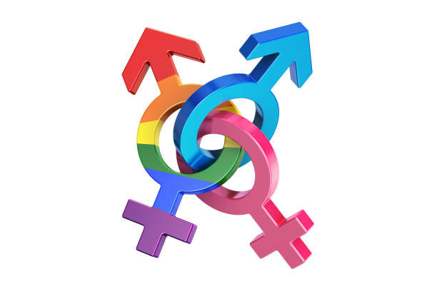 gender symbols, 3D rendering isolated on white background