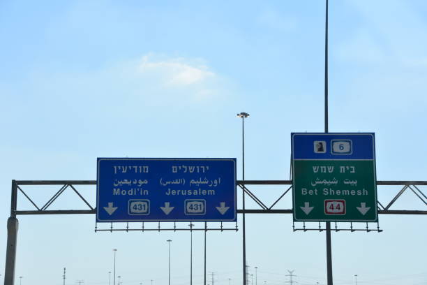 istock Road sign Israel 695604520