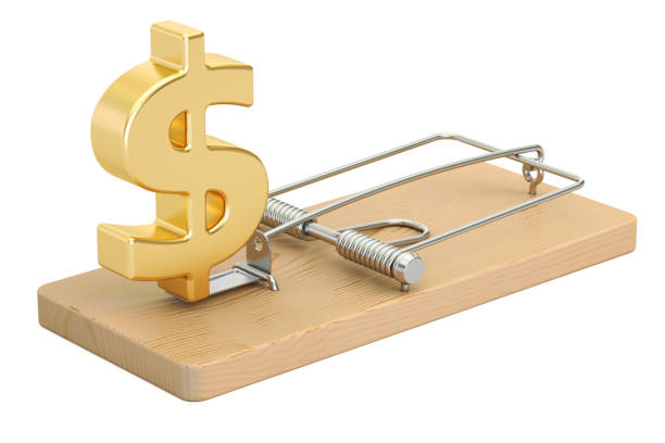 istock mousetrap with dollar sign, 3D rendering isolated on white background 695608114