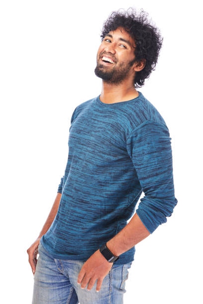 istock Cheerful expressive handsome young man 695615386